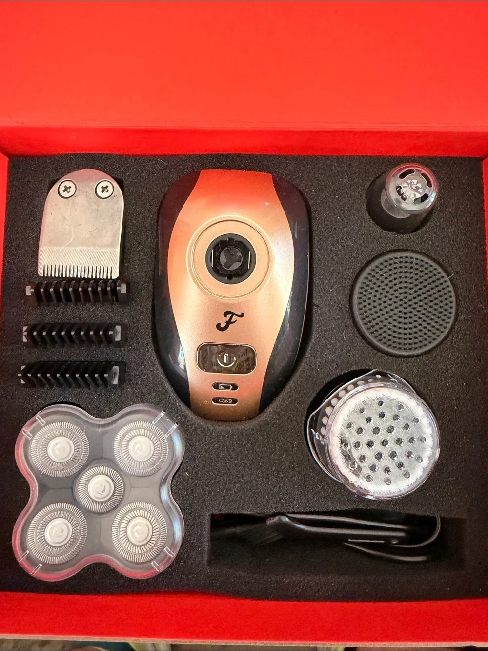 freebird Flex Series Shaving Kit — Blue with Orange Accents